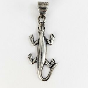 Vintage Sterling Silver 925 Pendant Lizard Gecko Salamander